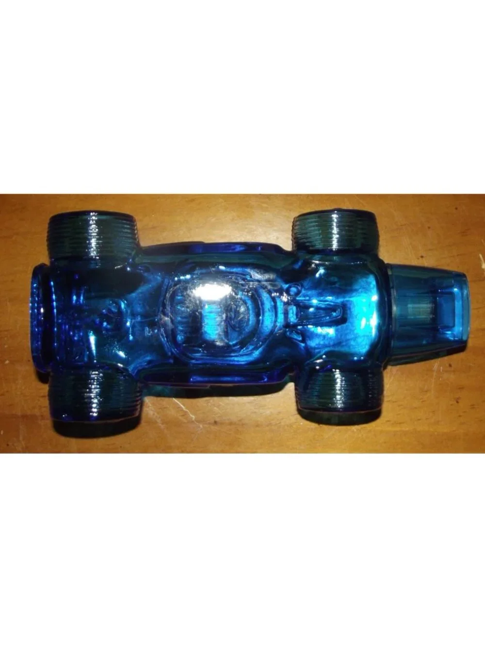 Avon Decanter Cobalt Blue Sure Winner Race Car Wild Country Aftershave Vtg 1972